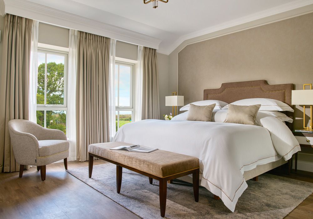Lodge 2 Bedroom, brown headboard and chairs